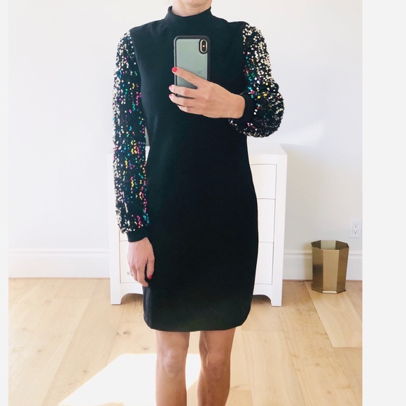 PHILADELPHIA Holiday Dress Long Sequin Sleeves - Picture 6 of 11